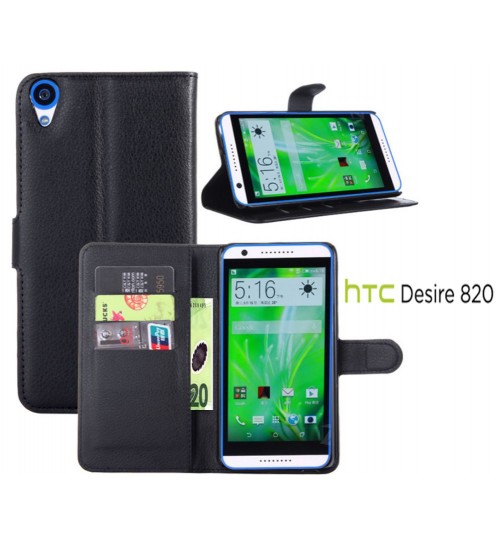 HTC Desire 820 Wallet leather cover+pen