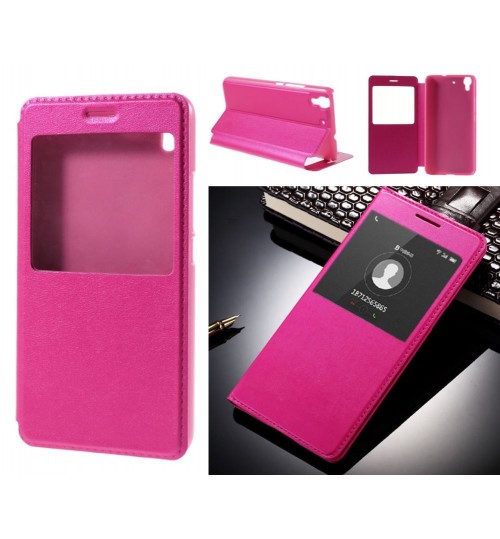 Huawei Y6 case Leather Flip window honor Y6 cover