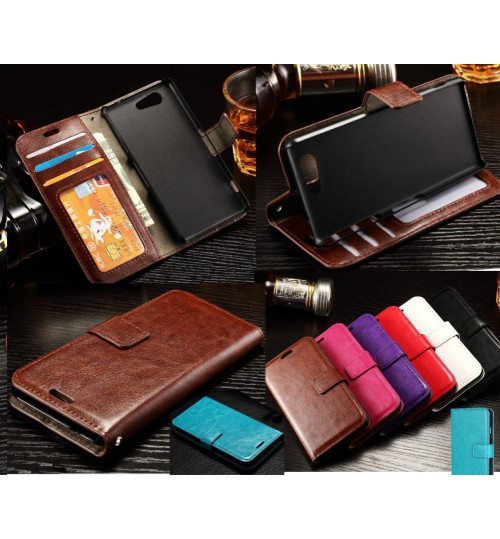 Sony Xperia M5  fine leather wallet case