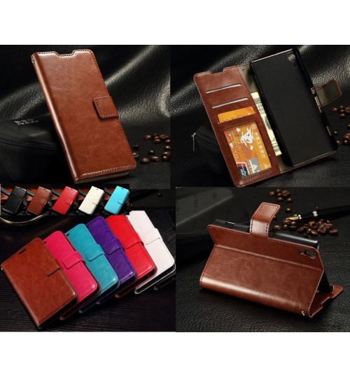 Sony Xperia Z5 fine leather wallet case