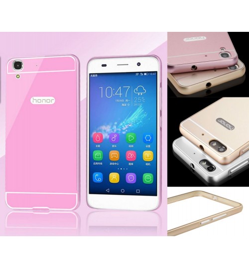 Huawei Y6 metal bumper w back case+Combo