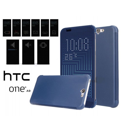 HTC one A9 case dot view flip case