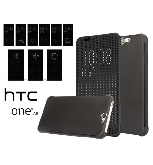 HTC one A9 case dot view flip case