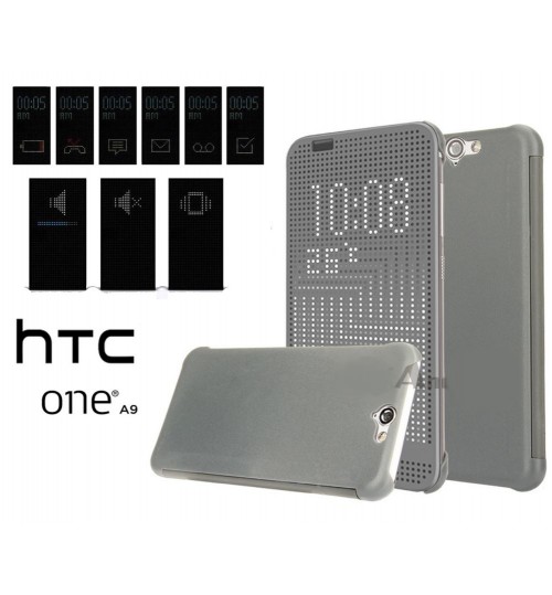 HTC one A9 case dot view flip case