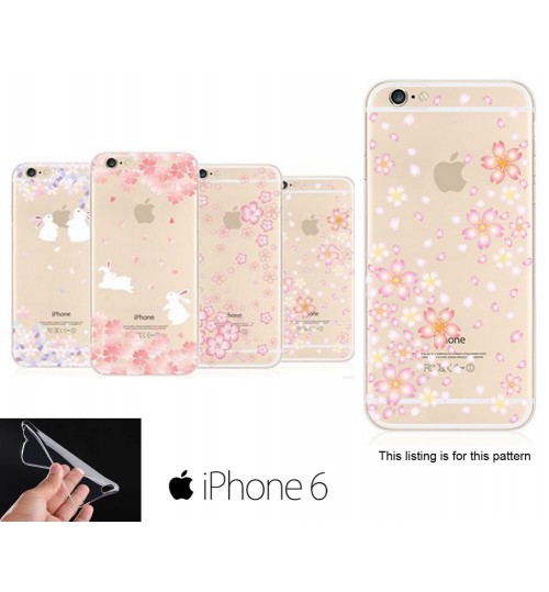 iPhone 6 6s Sakura Soft Gel UltraThin TPU case +SP