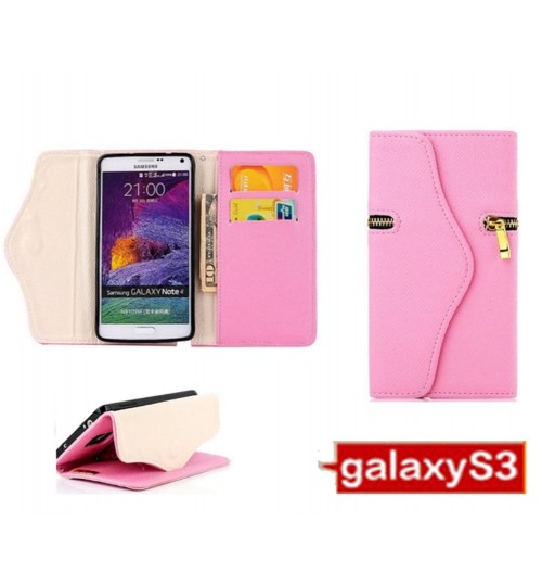 Samsung Galaxy S3 case leather wallet folding case