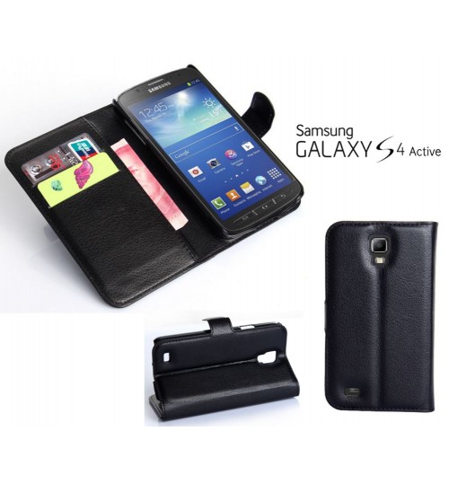 Galaxy S4 Active wallet leather case+Pen