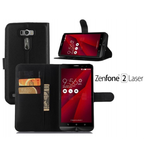 Asus Zenfone 2 Laser case wallet leather case+Pen