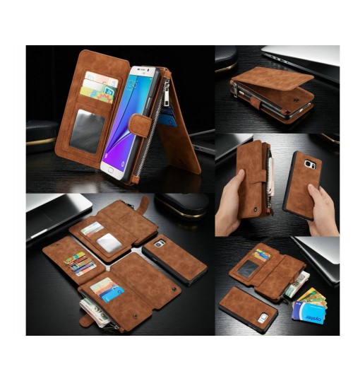 Note 5 double wallet leather case detachable