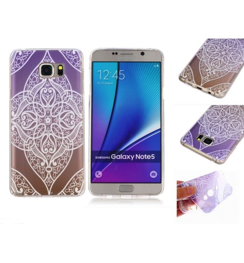 Galaxy note 5 ultra thin gel case embossed print