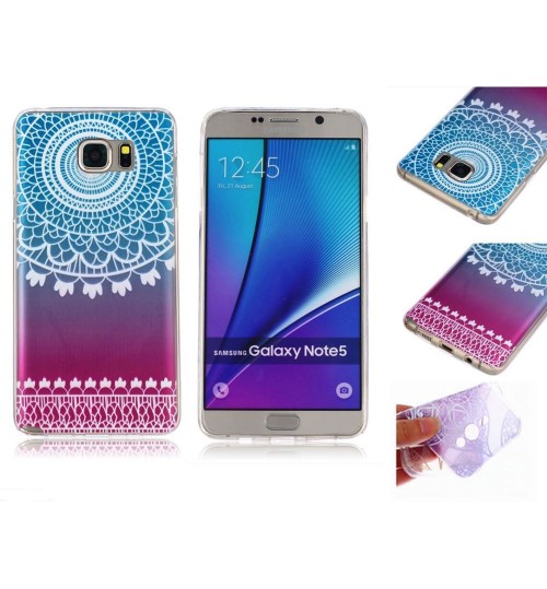 Galaxy note 5 ultra thin gel case embossed print