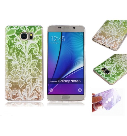 Galaxy note 5 ultra thin gel case embossed print