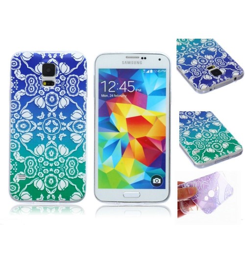 Galaxy s5 ultra thin gel case embossed print