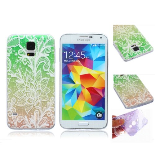 Galaxy s5 ultra thin gel case embossed print