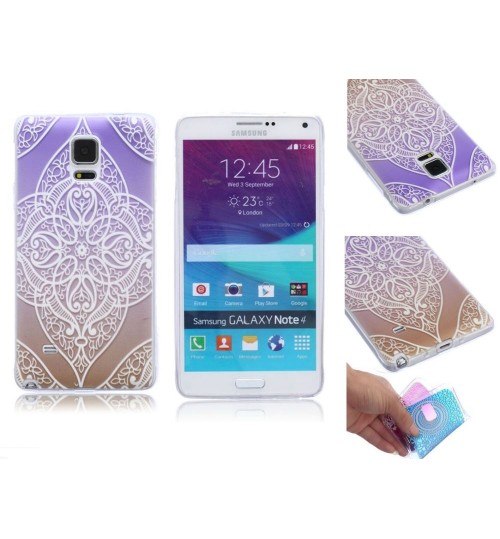 Galaxy note 4 ultra thin gel case embossed print