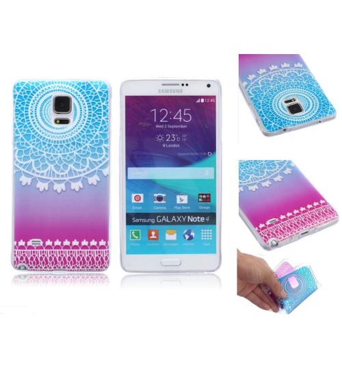 Galaxy note 4 ultra thin gel case embossed print