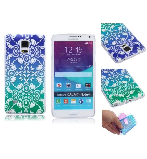 Galaxy note 4 ultra thin gel case embossed print