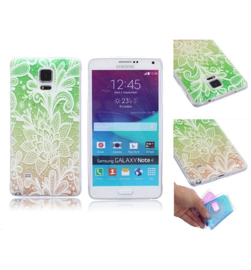 Galaxy note 4 ultra thin gel case embossed print