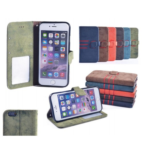 iPhone 6 6s vintage wallet leather ID window case