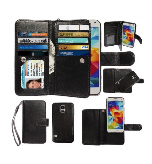 Galaxy S5 Mini detachable wallet leather case