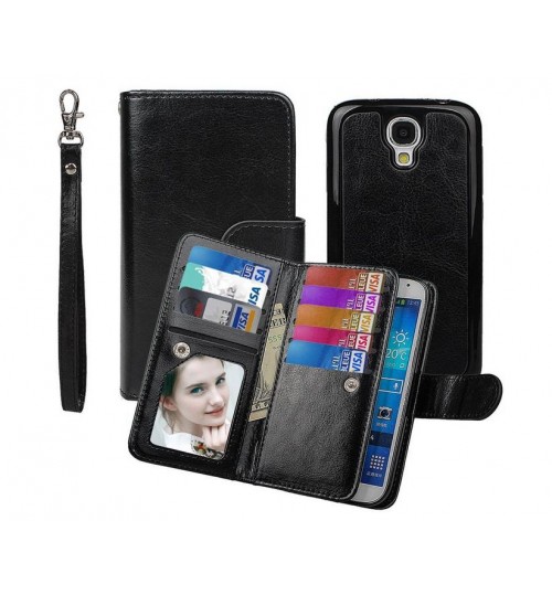 Galaxy S4 detachable wallet leather case