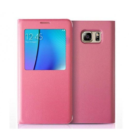 Samsung Galaxy S7  smart  Leather Flip window case