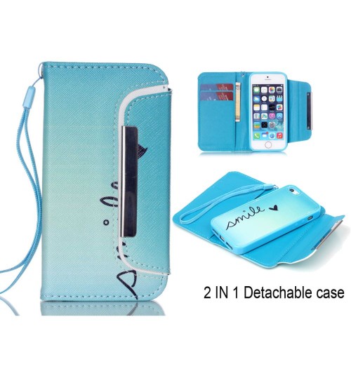 iPhone 4 4s  wallet case magnetic detachable case