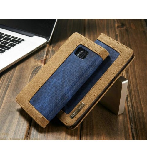 Galaxy S7 contrast denim folio wallet case magnetic closure