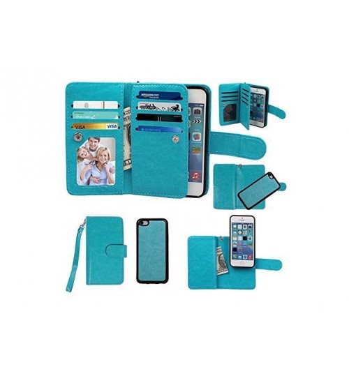 iPhone 5C detachable wallet leather case