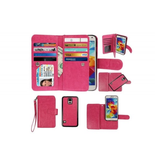 Galaxy S5 Mini detachable wallet leather case