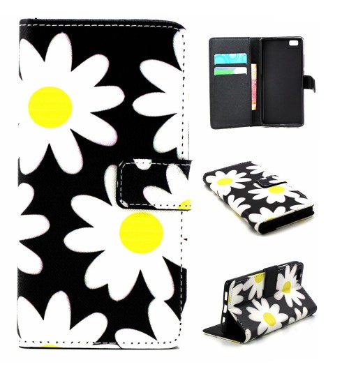 Huawe P8 case wallet leather case printed