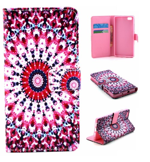 Huawe P8 case wallet leather case printed