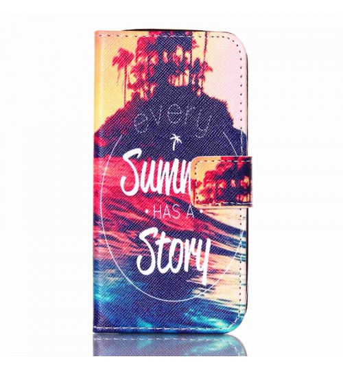 Galaxy S5 MINI case wallet leather case printed