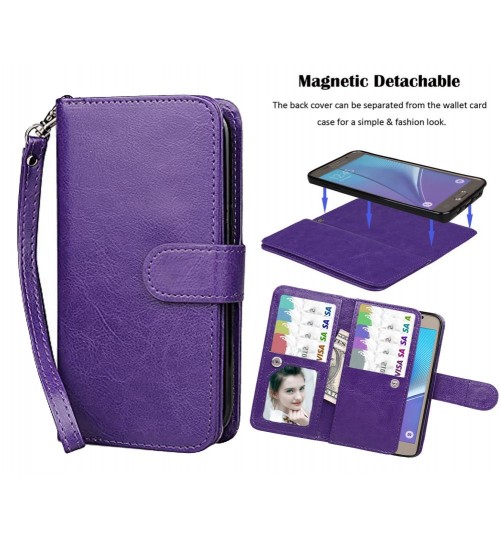 Note 5 double wallet leather case detachable