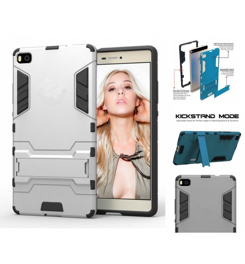 Huawei P8 Case Heavy Duty Hybrid Kickstand Cover