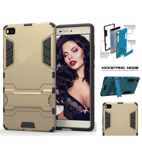 Huawei P8 Case Heavy Duty Hybrid Kickstand Cover