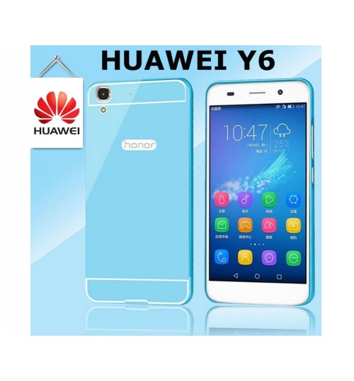 Huawei Y6 metal bumper w back case+Combo