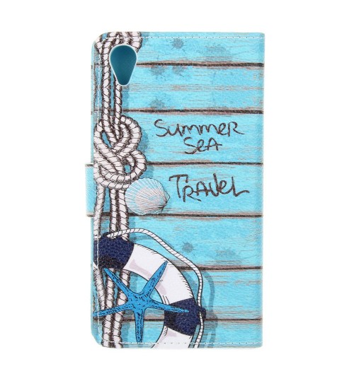 Sony Xperia X case wallet leather case printed