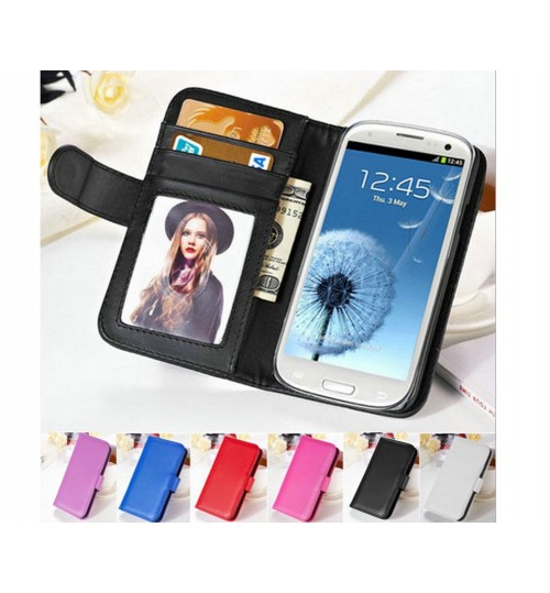 Galaxy s3 I9300 wallet leather ID card case