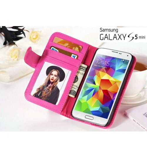 Galaxy S5 mini case wallet leather case ID window