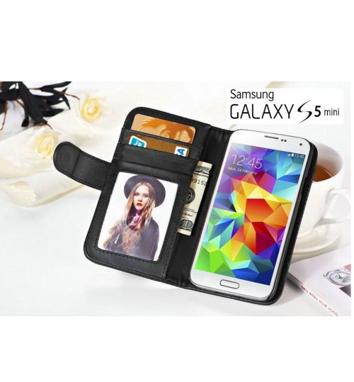 Galaxy S5 mini case wallet leather case ID window