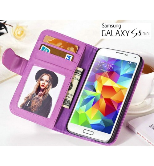 Galaxy S5 mini case wallet leather case ID window