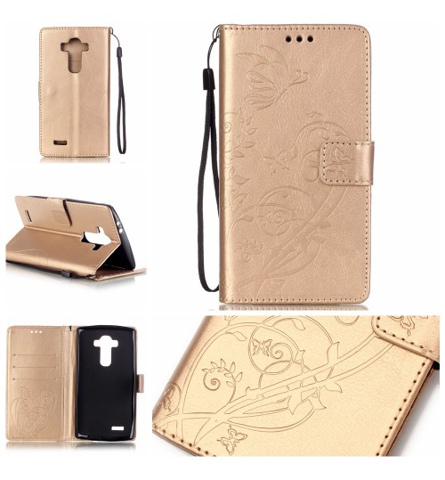 LG G4 Premium Embossing wallet leather flip case