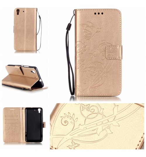 HUAWEI Y6 Premium Embossing wallet leather case