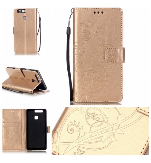 HUAWEI P9 Case Premium Embossing wallet leather case