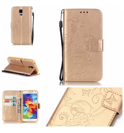 Galaxy S5 Premium Embossing wallet leather case