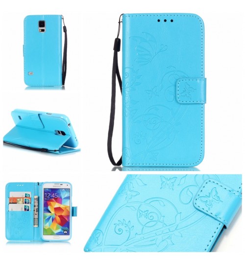 Galaxy S5 Premium Embossing wallet leather case