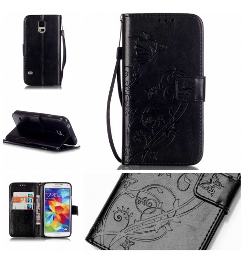 Galaxy S5 Premium Embossing wallet leather case