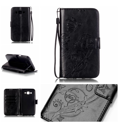 Galaxy J5 Premium Embossing wallet leather case