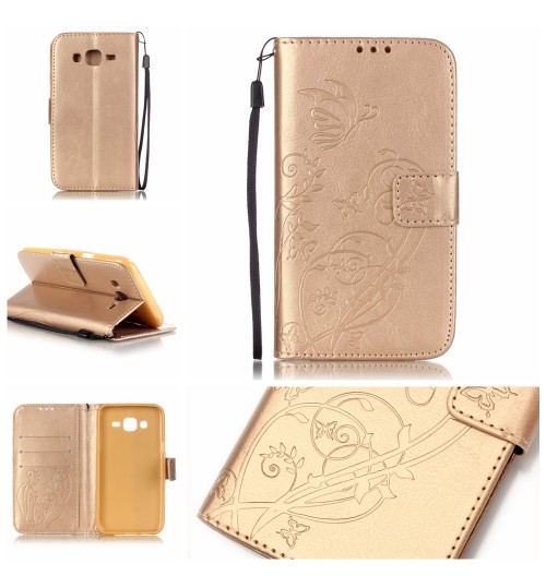 Galaxy J5 Premium Embossing wallet leather case